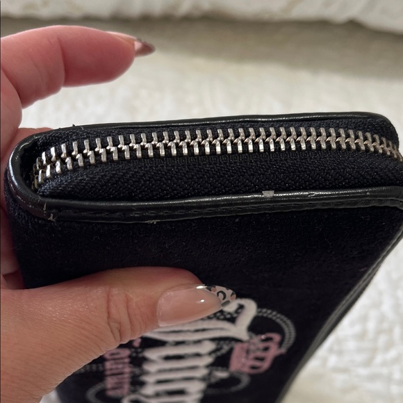 Juicy Couture Black and Pink Embroidered Wallet Y2K - Picture 5 of 6